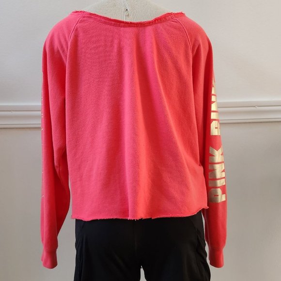 PINK Victoria’s Secret Slouch Neck Neon Sweatshirt size  Small - Picture 10 of 10